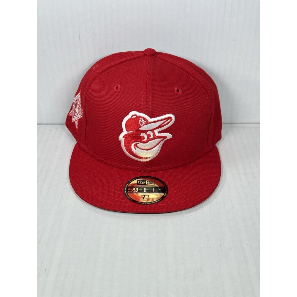New Era Baltimore Orioles 59FIFTY Fitted MLB Hat Cap Side Patch Size 7 1/2 NWT